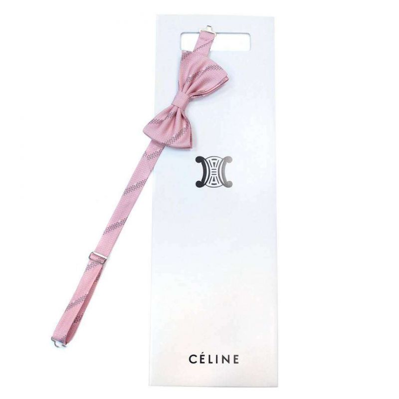 Розовая жаккардовая шелковая бабочка Celine