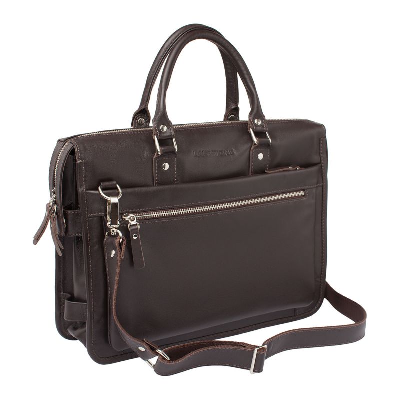 Кожаная сумка Lakestone Halston Brown Кожаная сумка Lakestone Halston Brown