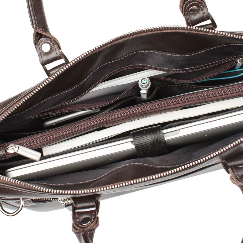 Кожаная сумка Lakestone Halston Brown Кожаная сумка Lakestone Halston Brown