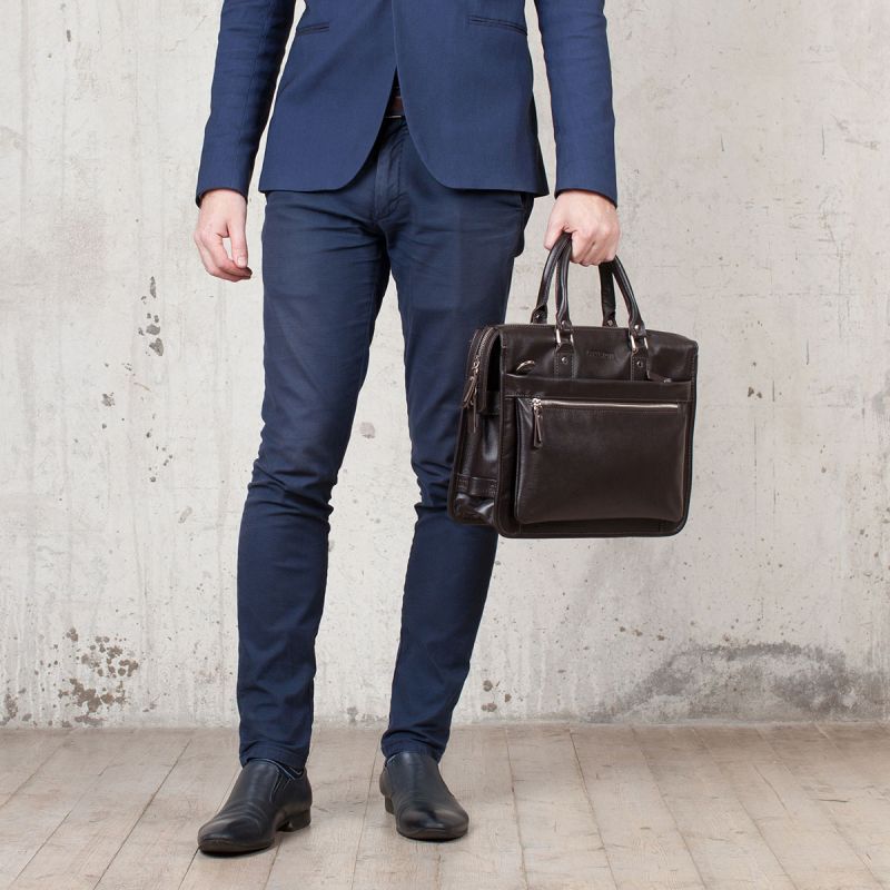 Кожаная сумка Lakestone Halston Brown Кожаная сумка Lakestone Halston Brown