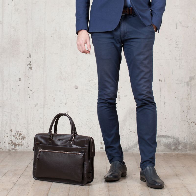 Кожаная сумка Lakestone Halston Brown Кожаная сумка Lakestone Halston Brown