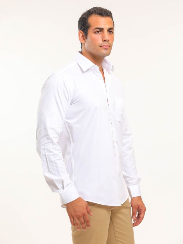 Мужская рубашка Rowan, неприталенная, белая, однотонная