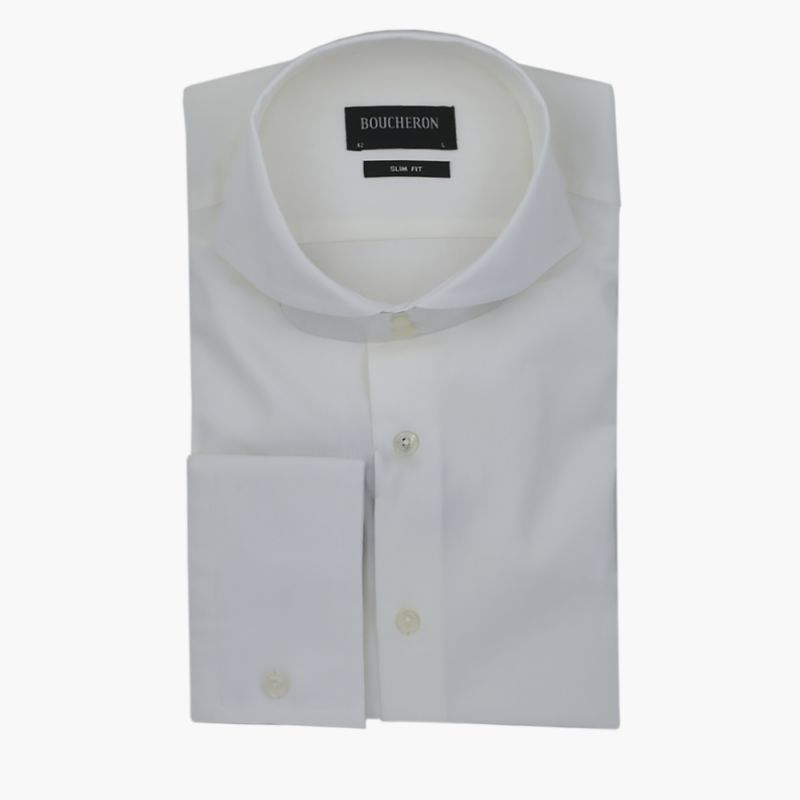 Рубашка шампань, приталенная и удлинённая, Non Iron