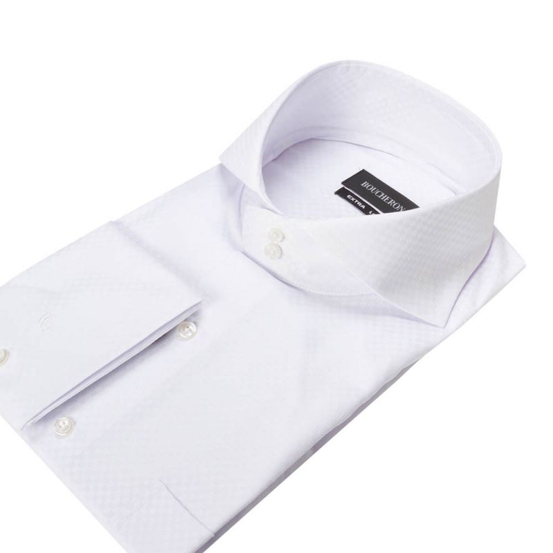 Рубашка белая с выделкой неприталенная удлинённая