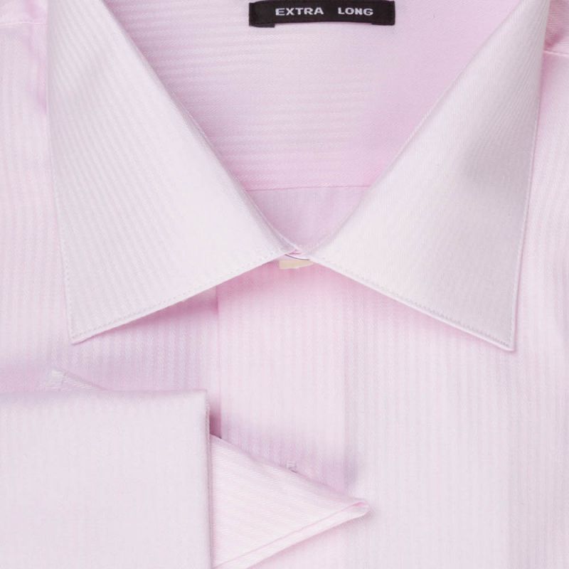 Рубашка розовая в полоску неприталенная и удлинённая