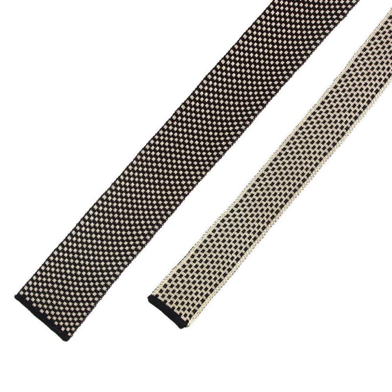 Вязаный чёрный галстук из шёлка Valentino