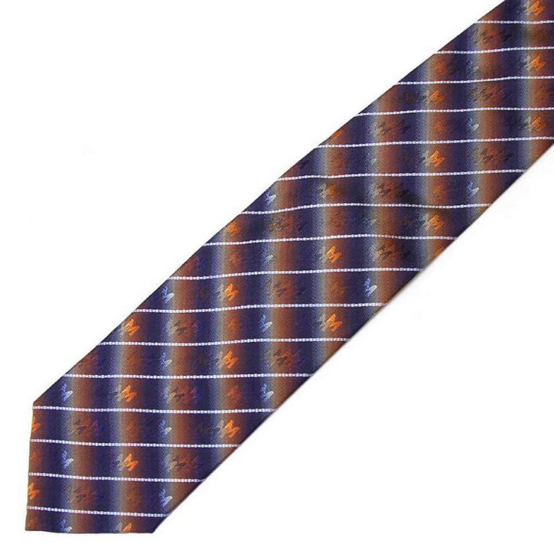 Шёлковый галстук Moschino в полоску с градиентом цвета