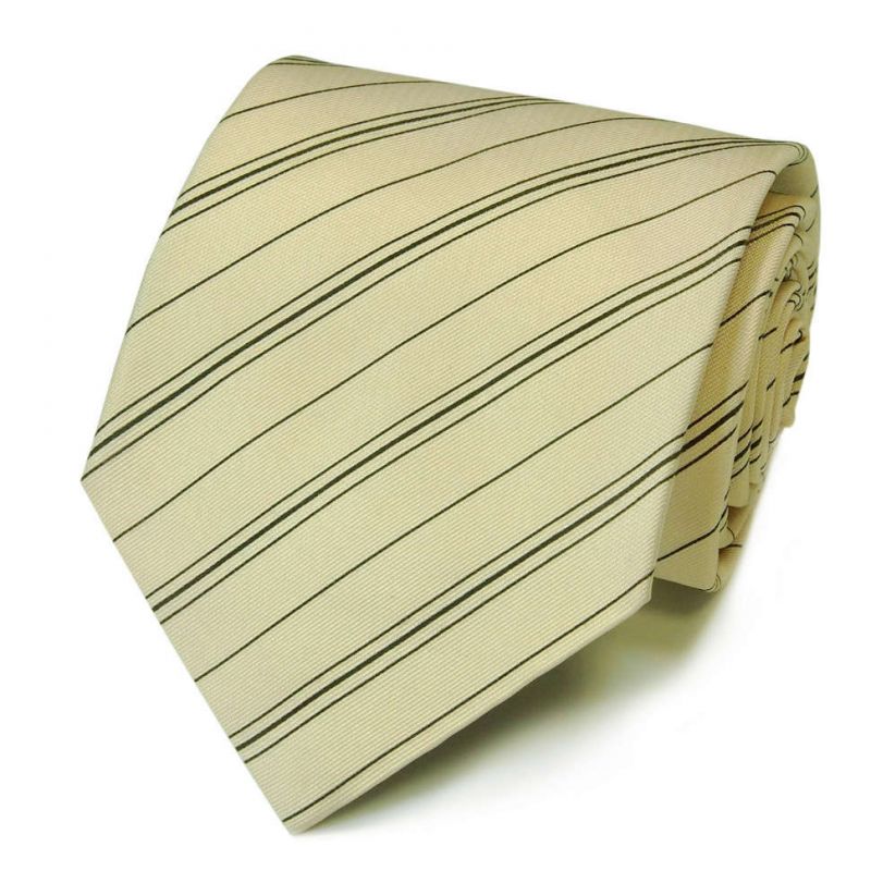 Весенне-зелёный шелковый галстук Celine в полоску