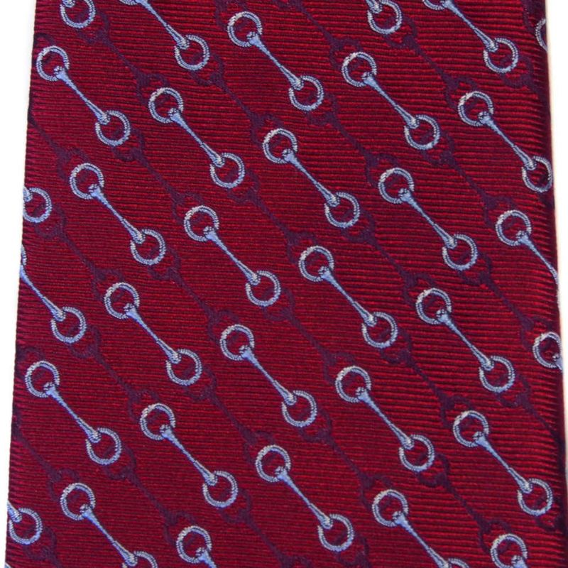 Бордовый шёлковый галстук Celine с дизайнерским рисунком