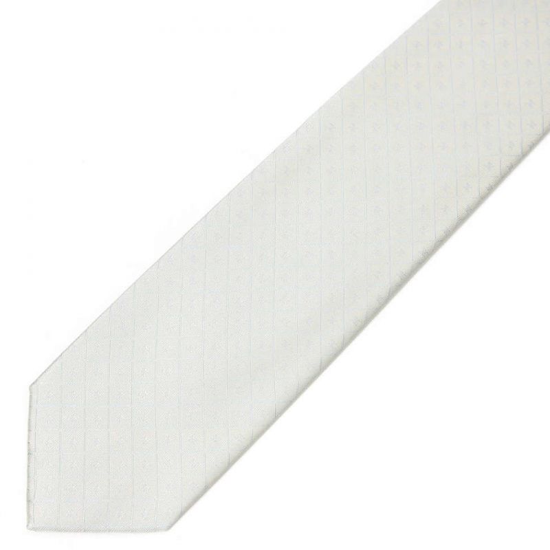 Белый шёлковый галстук Celine с выделкой