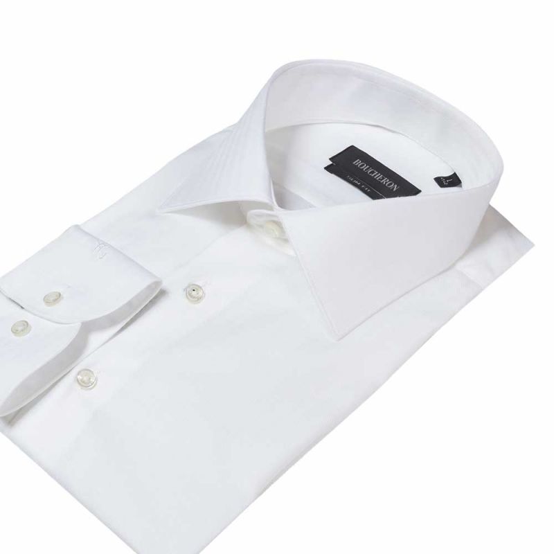 Рубашка белая однотонная приталенная