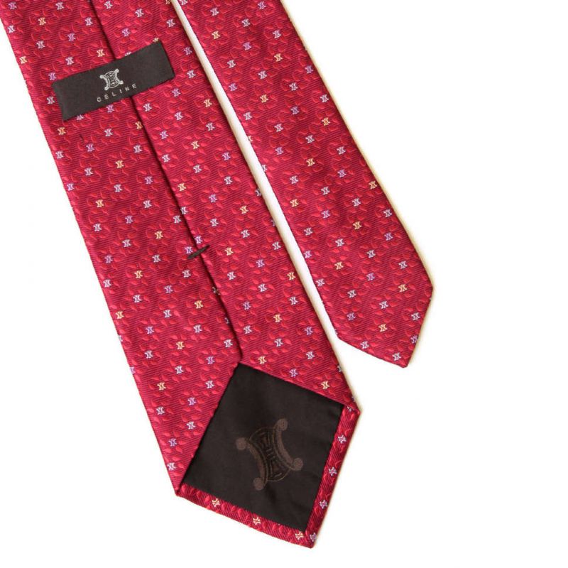 Вишневый галстук Celine из шёлка