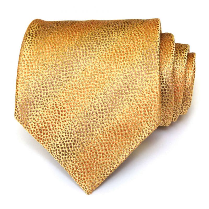 Жёлтый шёлковый галстук Celine в крапинку