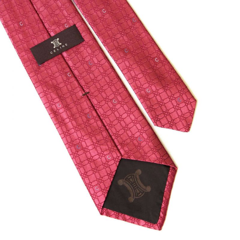 Лиловый галстук с узором Celine из шёлка