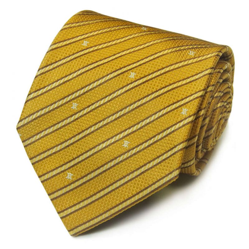 Жёлтый жаккардовый галстук Celine из шёлка