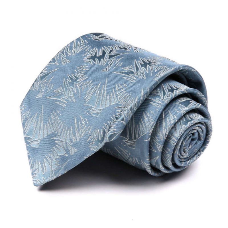Голубой шёлковый галстук Celine с абстрактным узором