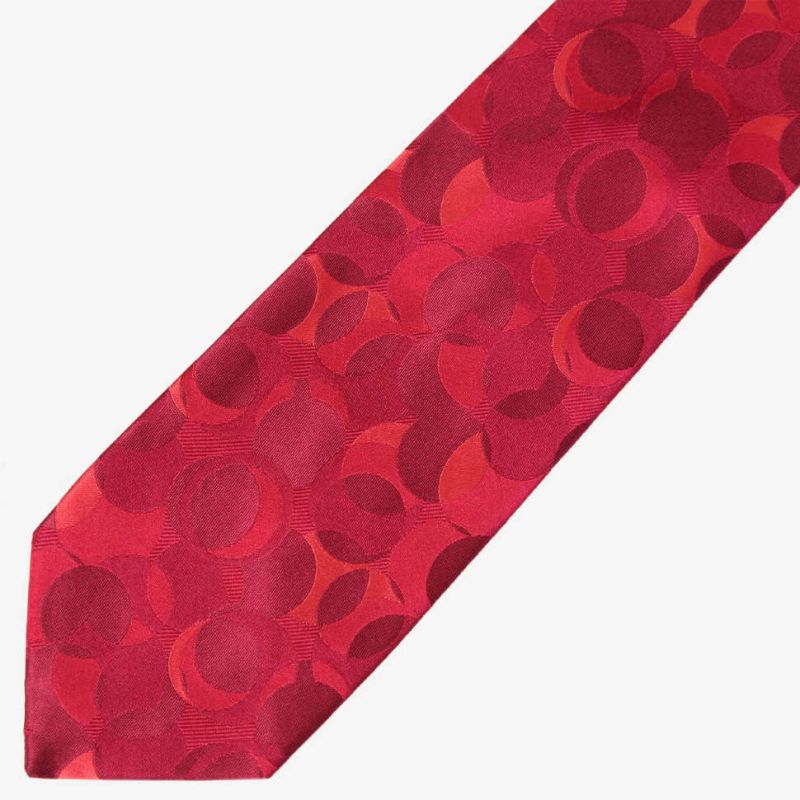 Красный шёлковый галстук Celine в горох
