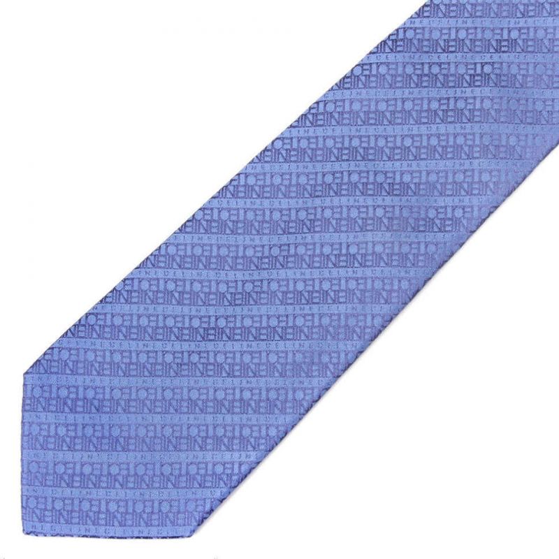 Синий шёлковый галстук Celine с лого бренда