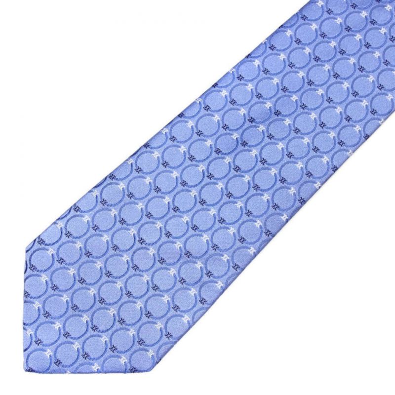 Синий шёлковый галстук Celine с кружками