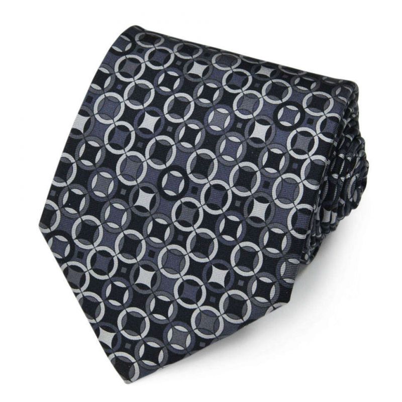 Серый шёлковый галстук Celine с графическим рисунком