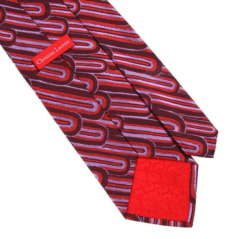 Бордовый галстук Сhristian Lacroix с рисунком