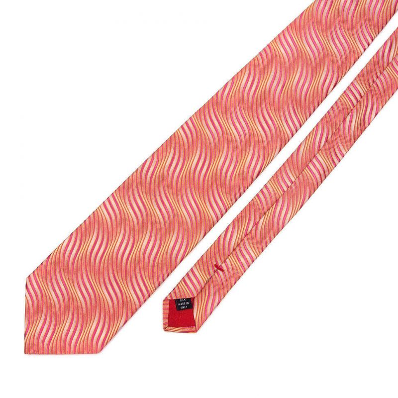 Красный с волнистыми линиями галстук Сhristian Lacroix