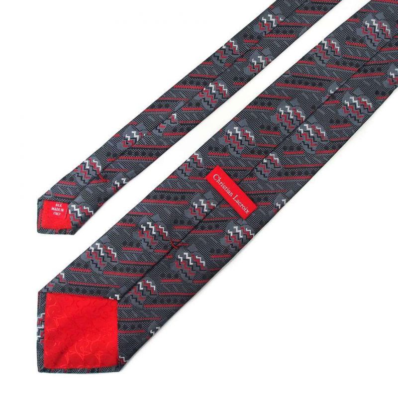 Серый галстук Сhristian Lacroix с абстрактным рисунком