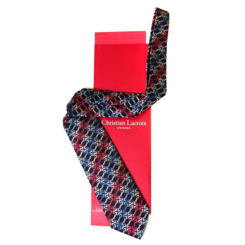 Красно-синий галстук Сhristian Lacroix с узором