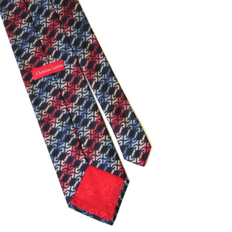 Красно-синий галстук Сhristian Lacroix с узором