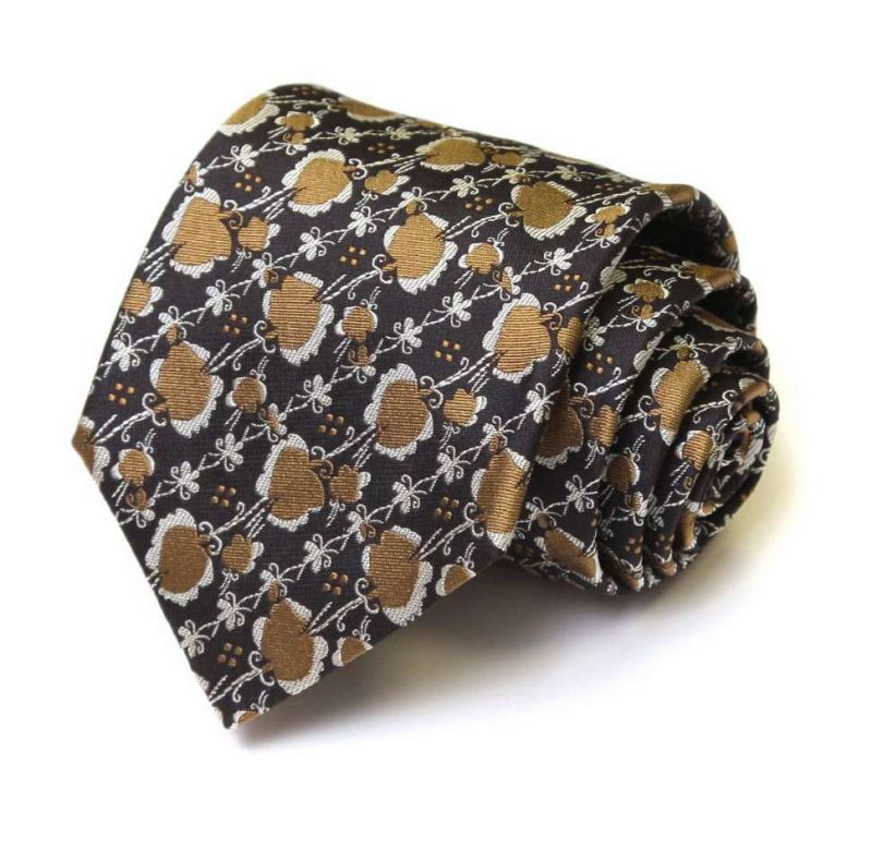 Коричневый галстук Сhristian Lacroix с бабочками