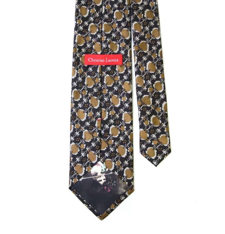 Коричневый галстук Сhristian Lacroix с бабочками