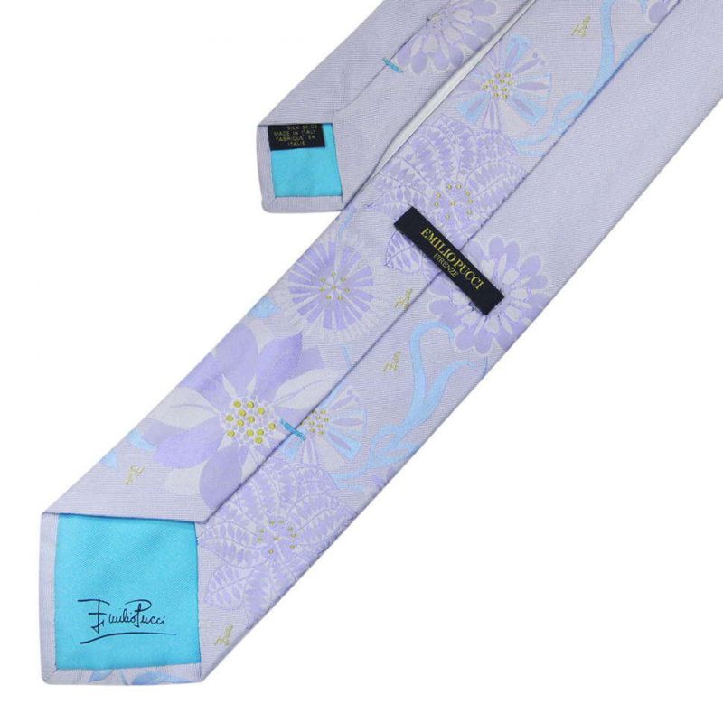 Сиреневый галстук Emilio Pucci с цветами