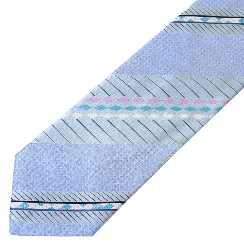 Голубой галстук Emilio Pucci в широкую полоску