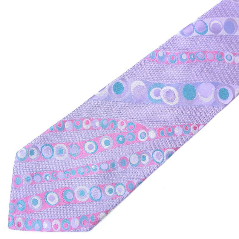 Сиреневый галстук Emilio Pucci с кругами