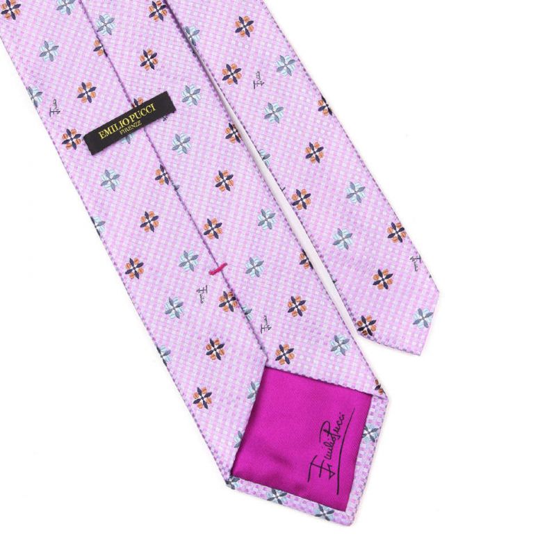 Розовый галстук Emilio Pucci с мелкой выделкой