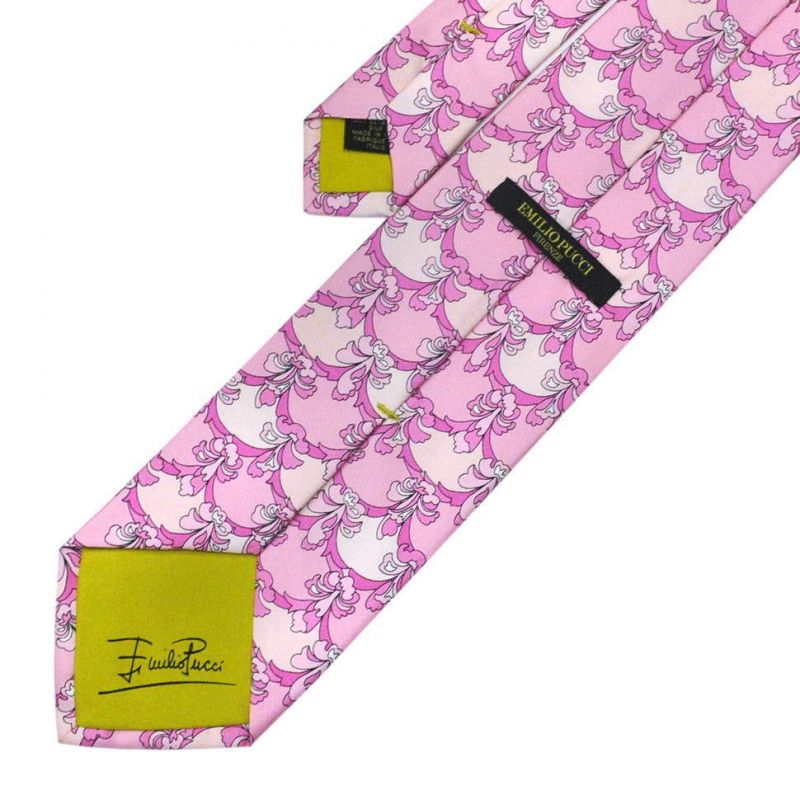 Розовый галстук Emilio Pucci с лентами
