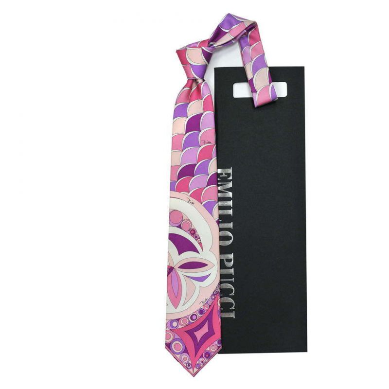 Пурпурный галстук Emilio Pucci с узором