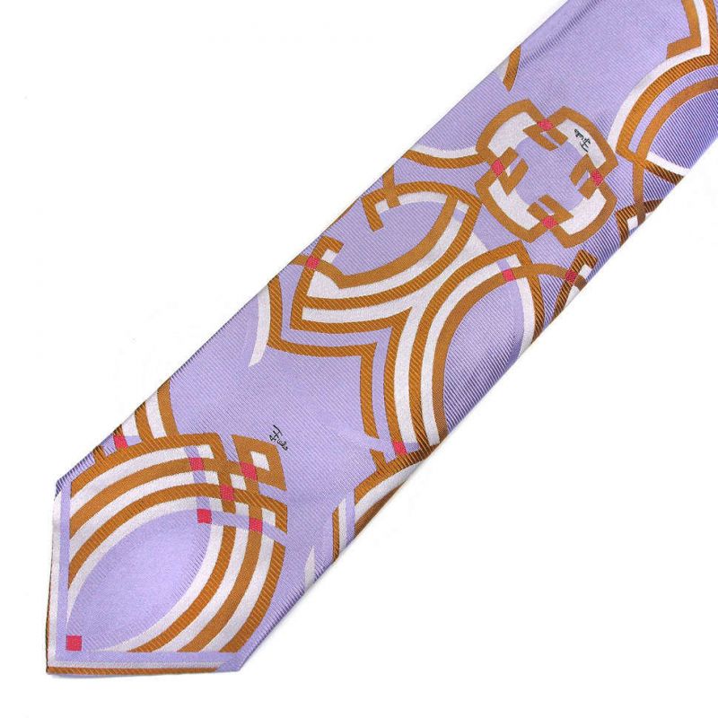 Сиреневый галстук Emilio Pucci с орнаментом