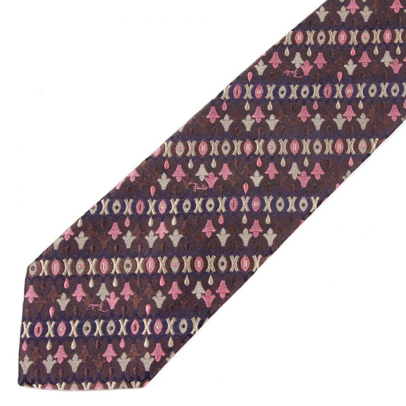 Коричневый галстук Emilio Pucci с фигурками