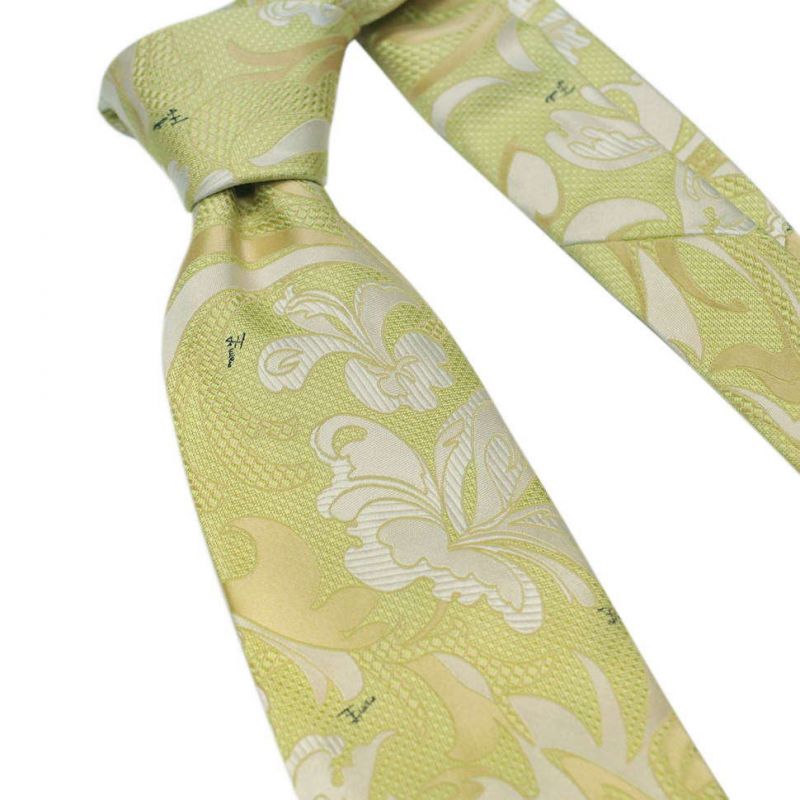 Оливковый галстук Emilio Pucci с цветами