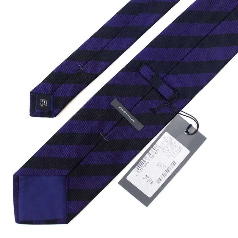 Фиолетовый галстук Rene Lezard в полоску