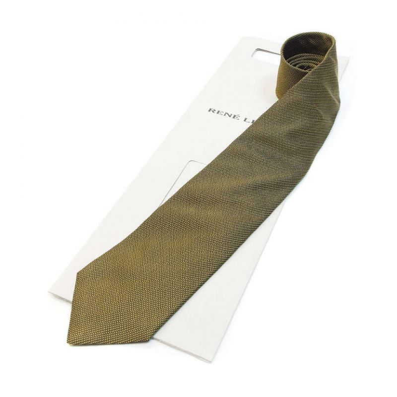 Золотистый галстук Rene Lezard с мелкой фактурой