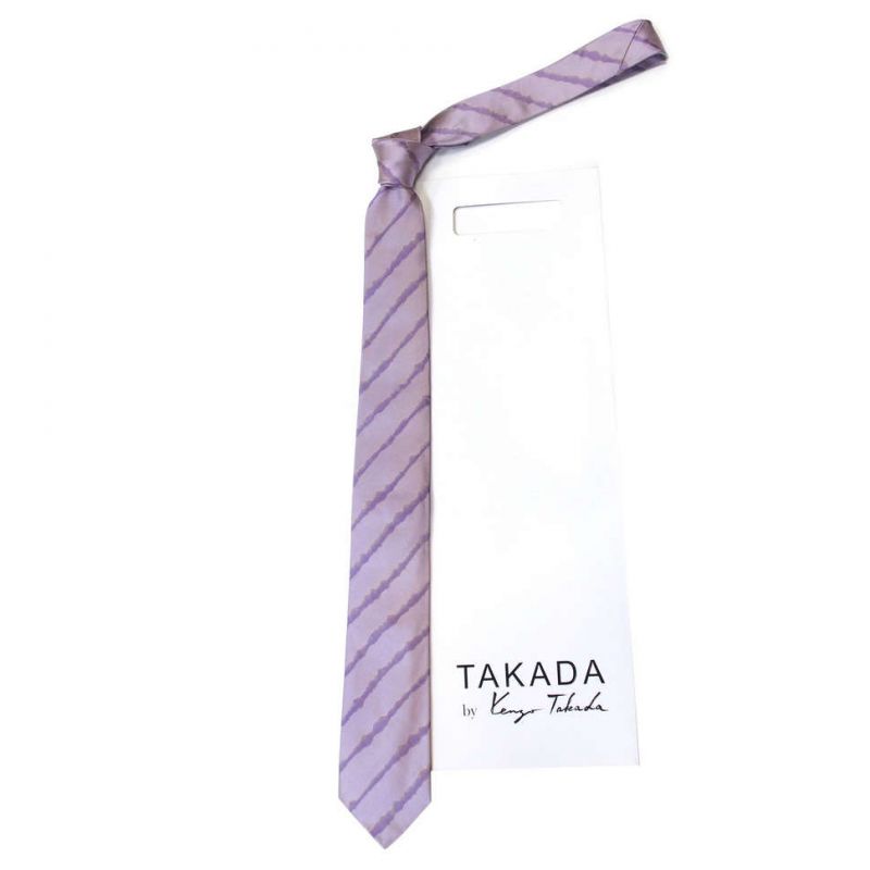 Сиреневый галстук Kenzo Takada с полосами
