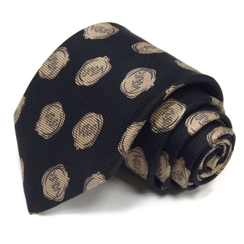 Чёрный галстук с логотипами Viktor Rolf