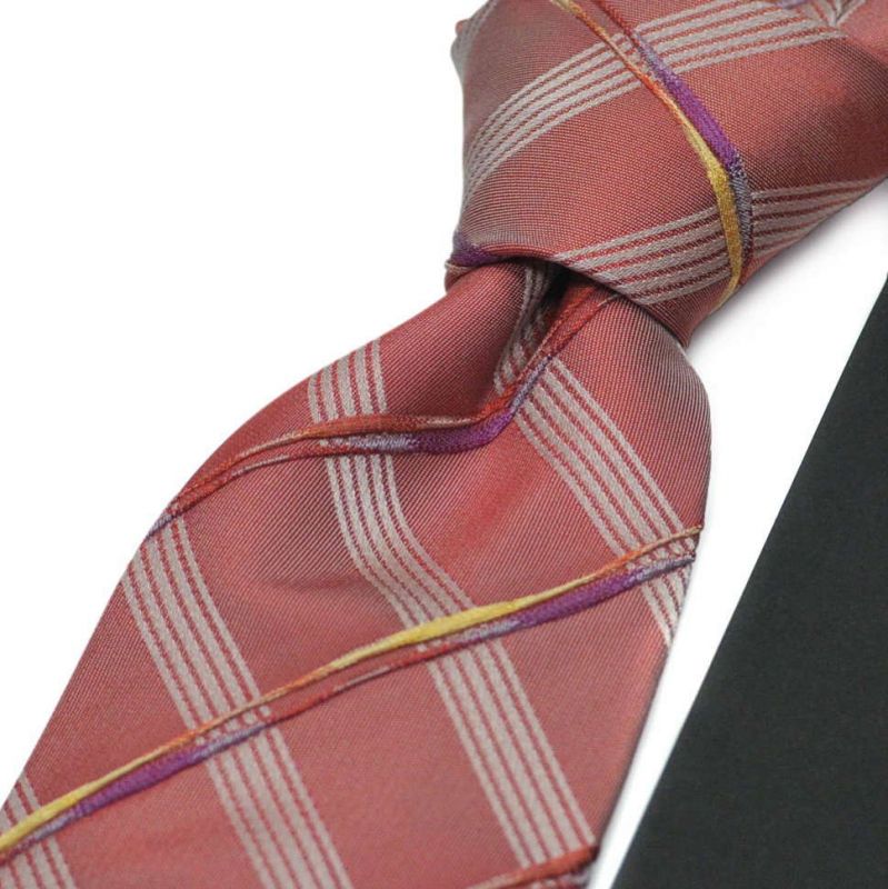 Красный галстук Gianfranco Ferre с вышитыми линиями