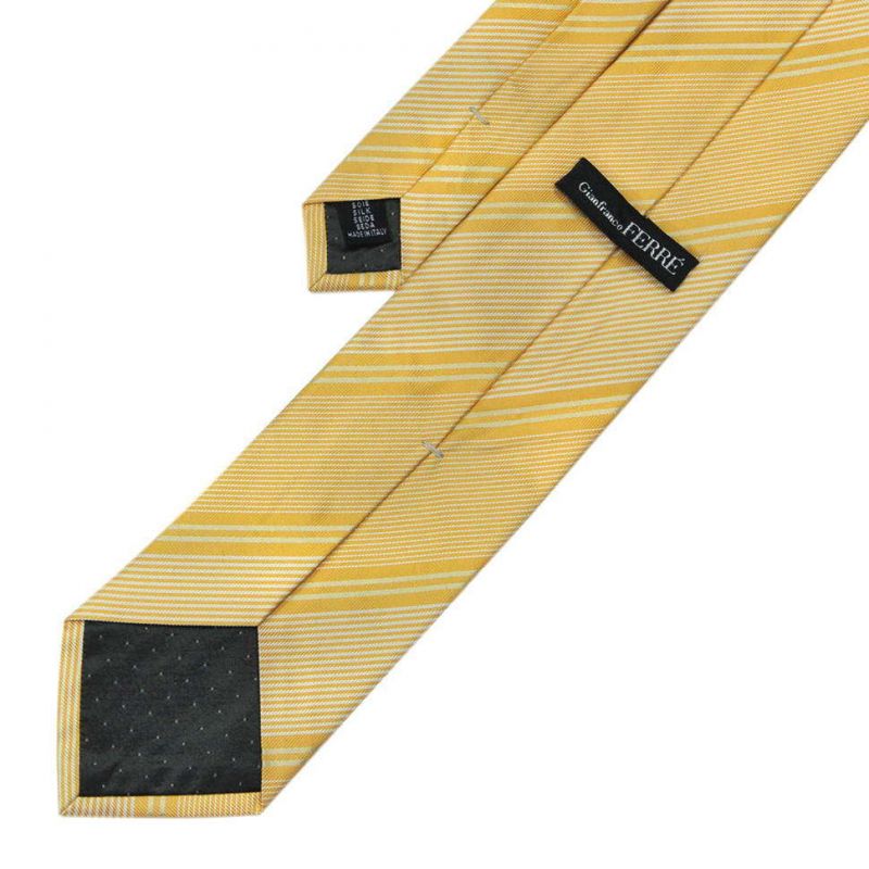 Жёлтый галстук Gianfranco Ferre в полоску