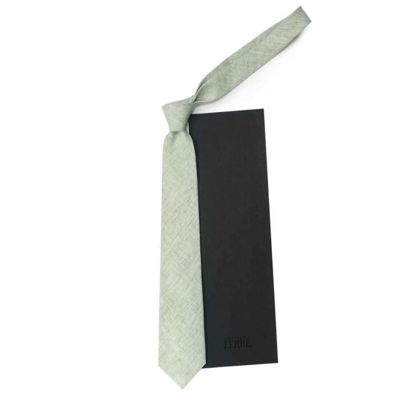 Светло-зелёный однотонный галстук Gianfranco Ferre