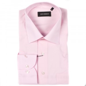 Рубашка розовая однотонная неприталенная