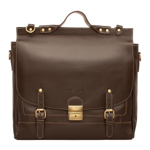 Кожаный портфель Lakestone Bamfield Brown, коричневый