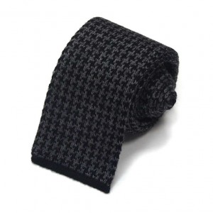Темно-серый вязаный галстук Valentino